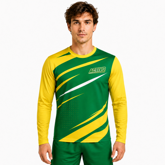 100% Polyester Micro Mesh Sublimated Sports Long Sleeves Shirt