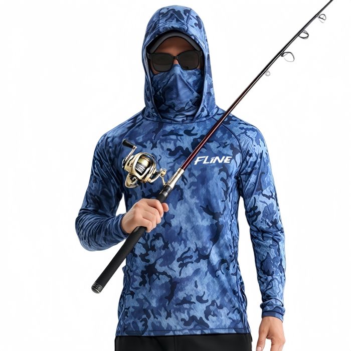 Men's Polyester Spandex Sublimated Fishing Hoodie With Pocket