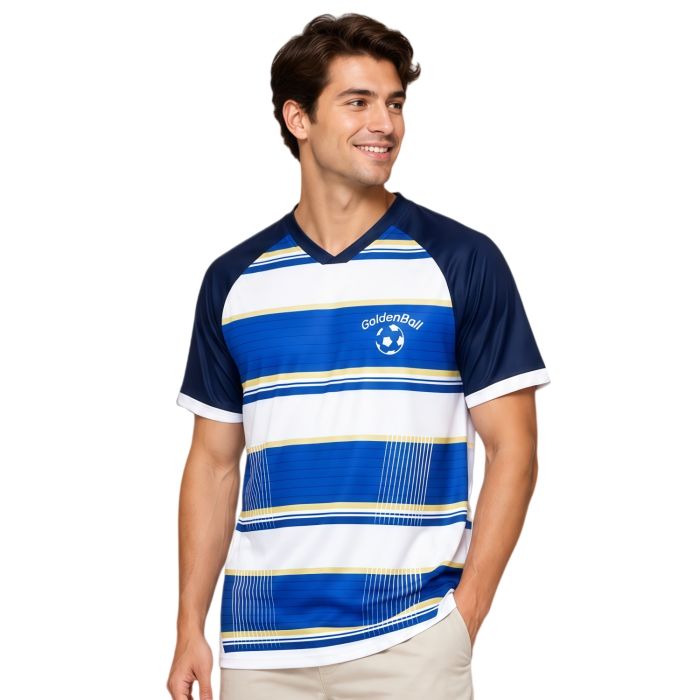 100% Polyester Micro Mesh Sublimated V-Neck Raglan Tee Shirt