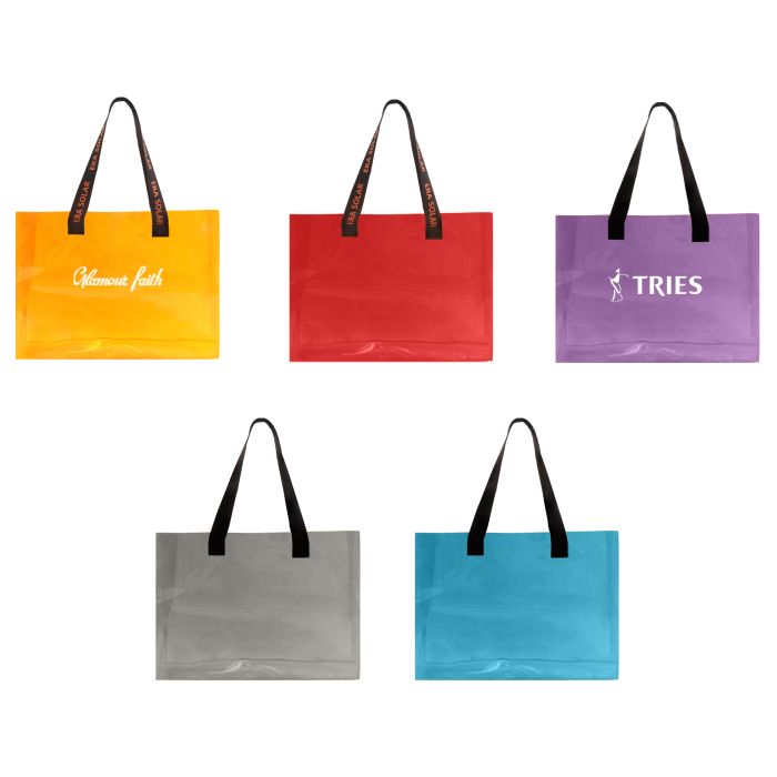 PVC Colorful Clear Tote Bag
