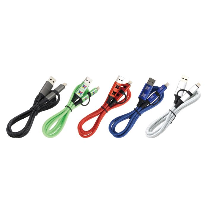 60W Long 4-in-1 Braided Charging Cable
