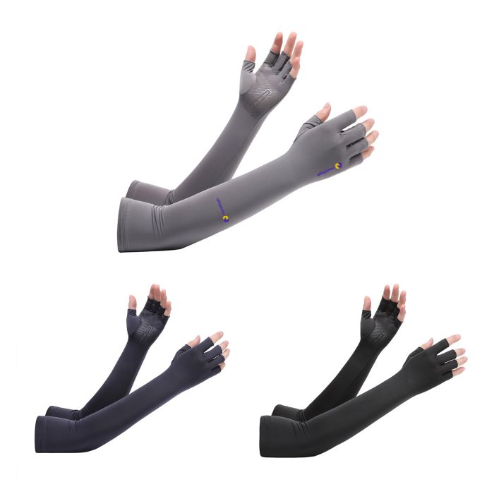 Long Sleeve Sun Protective Fingerless Gloves