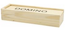 Wooden box with domino game Enid