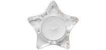Star-shaped glass candle holder, including candle Nisha