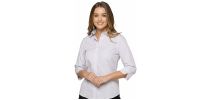 Womens Square Textured 3/4 Sleeve Shirts