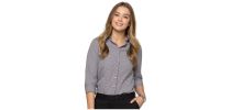 Womens Gingham 3/4 Sleeve Shirts