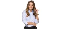 Womens Micro Step 3/4 Sleeve Shirts