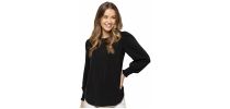 Womens Shirred Cuff Soft Tops