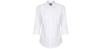 Womens White 3/4 Sleeve Shirts