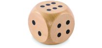 5cm Dice in Schima Wood