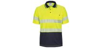 HIVIS Segment Taped Mircomesh Polo - Short Sleeve