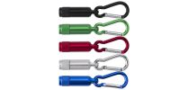 Aluminium mini torch with carabiner Tracy