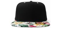 Flexfit Floral Peak Black Cap