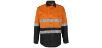 Hi-Vis (D+N) Long Sleeve Stretch Work Shirt