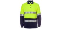 Hi Vis L/S (D+N) Cotton Back Polo