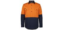 Hi-Vis Close Front Long Sleeve 150G Work Shirt