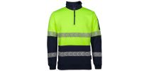 Hi-Vis 1/2 Zip Segmented Tape Fleecy