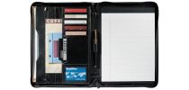 Renaissance Zippered Bonded Leather Padfolio