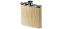 Stainless Steel And Bamboo Hip Flask Hayden