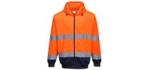 HiVis Contrast Zipped Hoodie