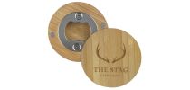 Bamboo Bottle Opener Round