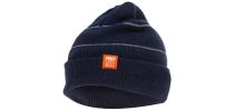 Navy Beanie With Retro-Reflective Stripes