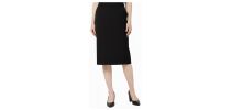 Wool Blend Twill Secret Waist Midi Skirt