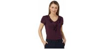 Cap Sleeve Ruffle Neck T-Top