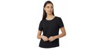 Satin Back Crepe Short Sleeve Top