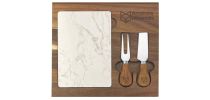 Fuzo Marble Cheeseboard &amp; Knife Set