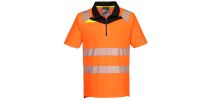 DX4 HiVis Zip Polo Shirt S/S