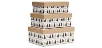3 Christmas Gift Paper Boxes