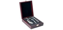 Elegant Wine Set in Wood Box