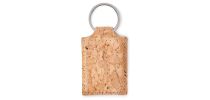 Rectangular cork key ring