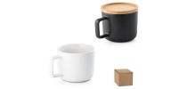 250ml Ceramic Mug with Bamboo Lid