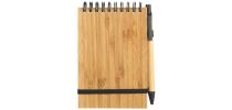 Bamboo Sprial Notebook And Pen Set