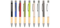 Aluminum Metal Pen With Bamboo Grip