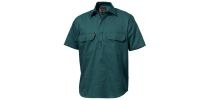 Mens Closed Front Drill Shirt Short Sleeve