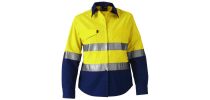 Workcool2 Womens Hi Vis Ref Spliced Shirt Long Sleeve