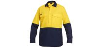 Mens Workcool2 Spliced Closed Front Shirt Long Sleeve