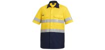 Mens Workcool2 Reflective Spliced Shirt Short Sleeve