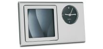 Desk Clock W/Photo Frame