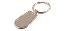 Custom Shaped Brushed Finish Metal Keyring