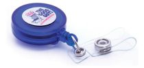 Two-Tone Round Plastic Retractable Badge Holder
