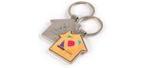 House Bamboo Zinc Keytag
