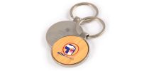 Circle Bamboo Zinc Keytag