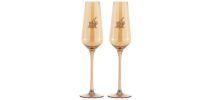M&W Glamour Flute 230ml Set of 2 Pink