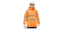 Unisex Hi Vis VIC Rail 4 In 1 Waterproof Jacket