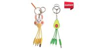 Custom Shape PVC Charging Cable with Keyring