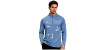 Men's Polyester Spandex Sublimated 1/4 Zip Fishing Shirt